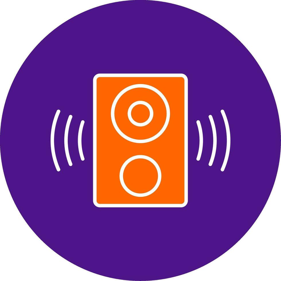 Speaker Line Filled Circle Icon vector