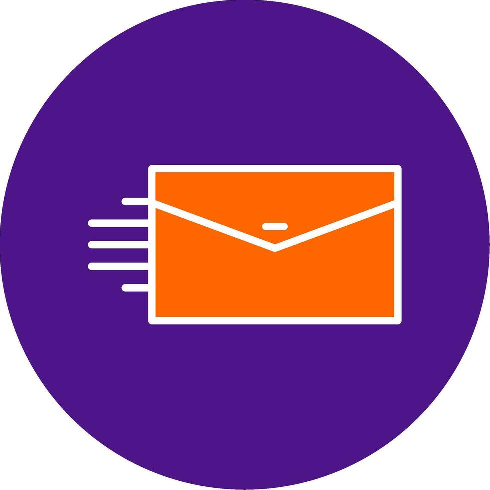 Mail Line Filled Circle Icon vector