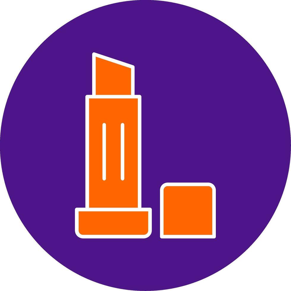 Lip Balm Line Filled Circle Icon vector