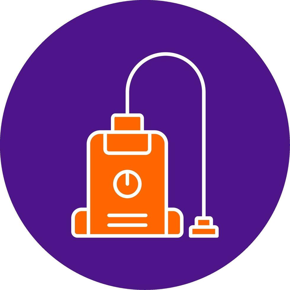 Vacuum Cleaner Line Filled Circle Icon vector