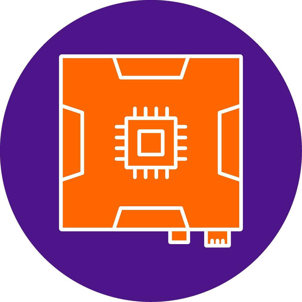 Motherboard Line Filled Circle Icon vector