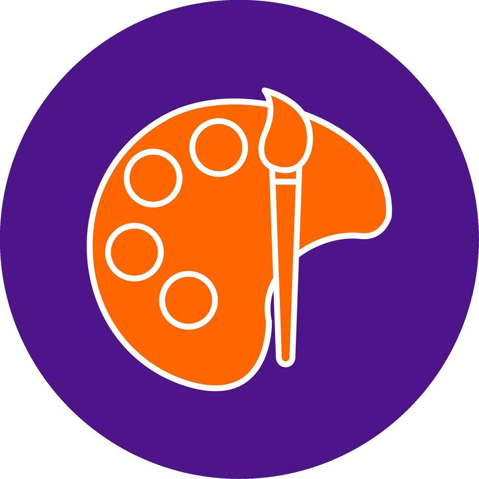 Art Line Filled Circle Icon vector