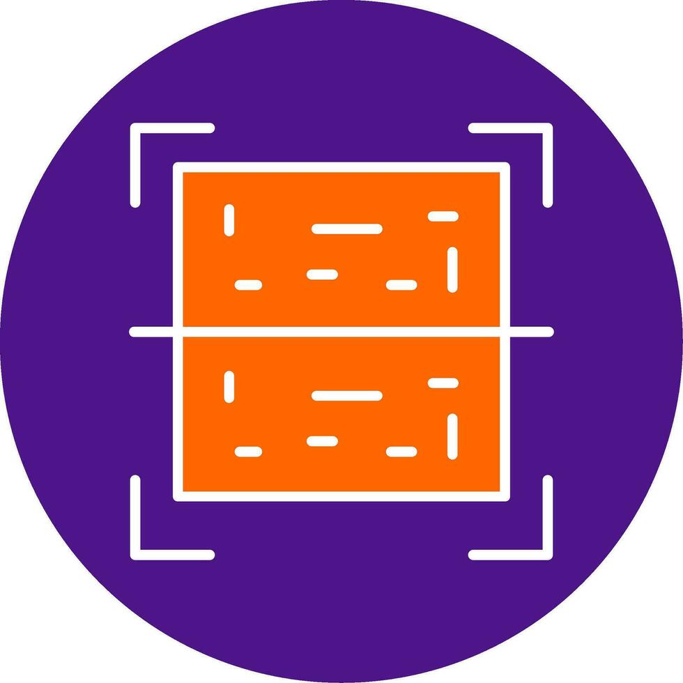 Qr Code Line Filled Circle Icon vector