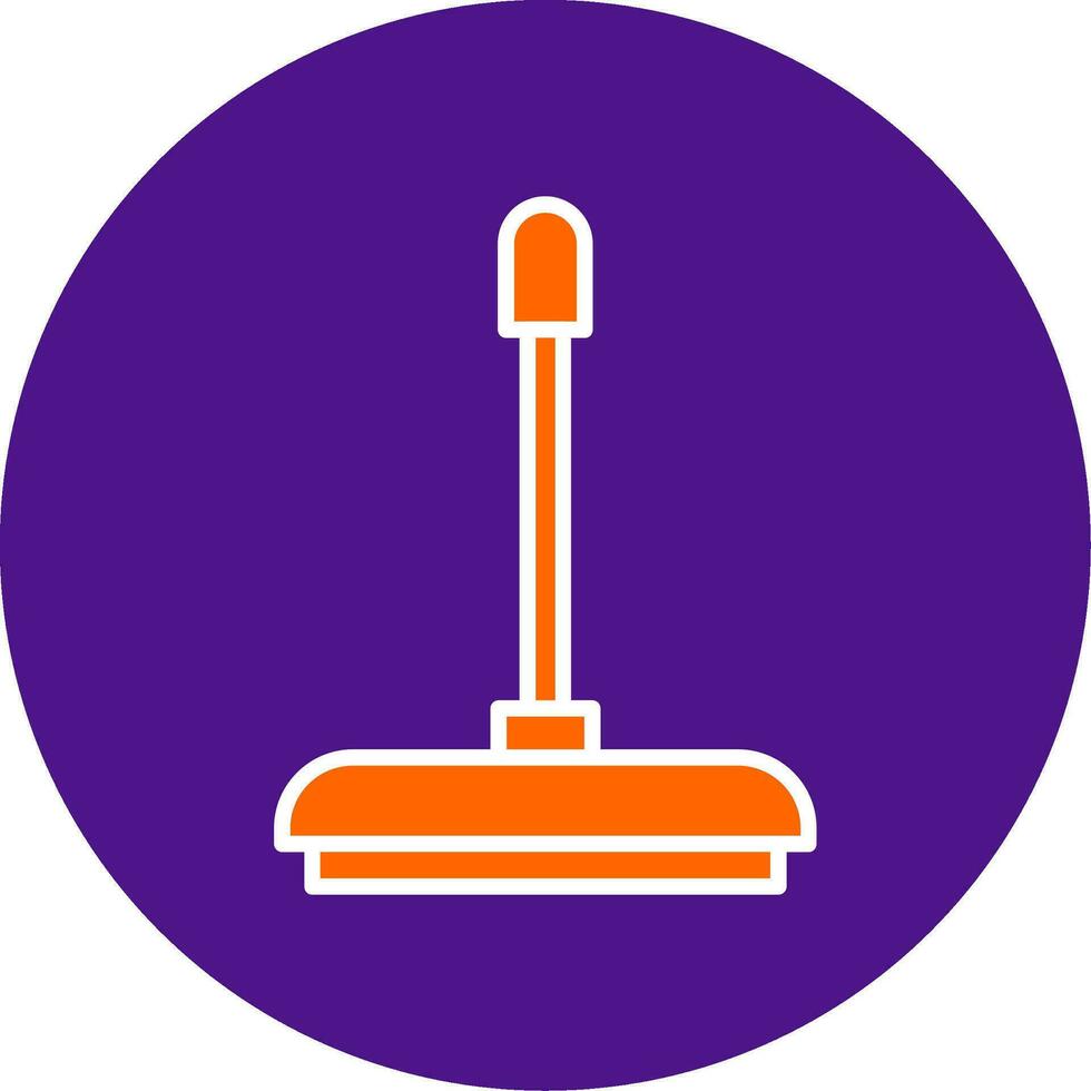 Floor Wiper Line Filled Circle Icon vector