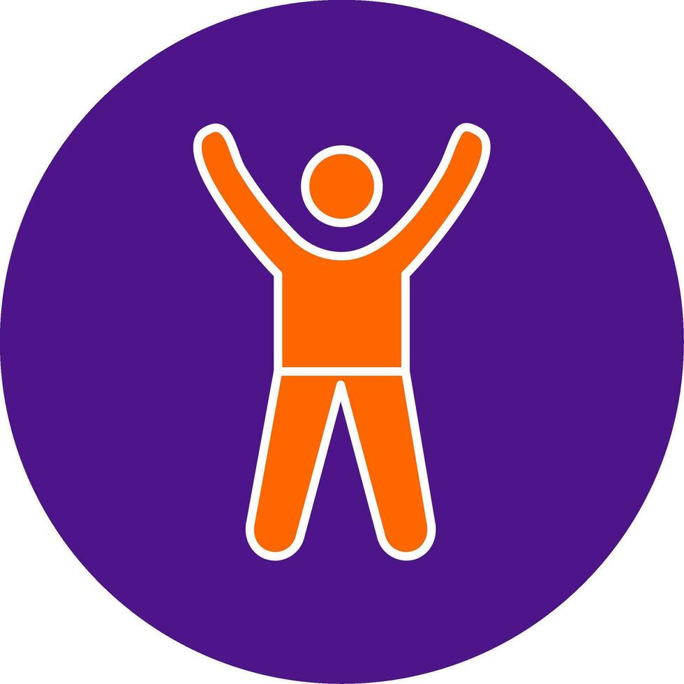 Cheer Up Line Filled Circle Icon vector