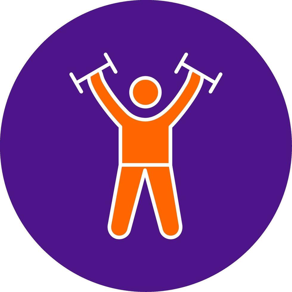 Exercise Line Filled Circle Icon vector
