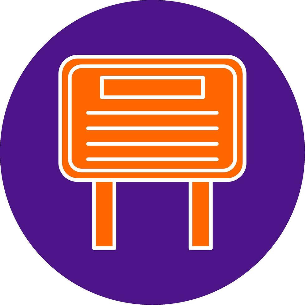 BillBoard Line Filled Circle Icon vector