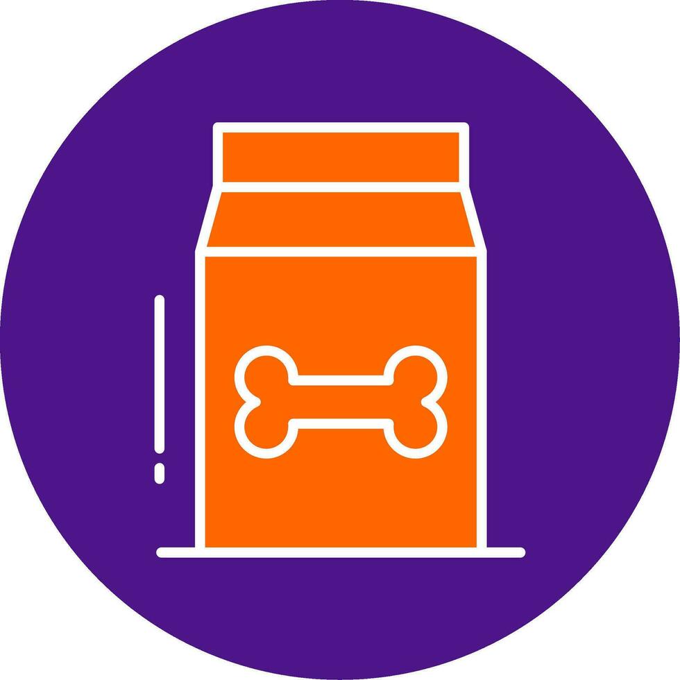 Pet Food Line Filled Circle Icon vector