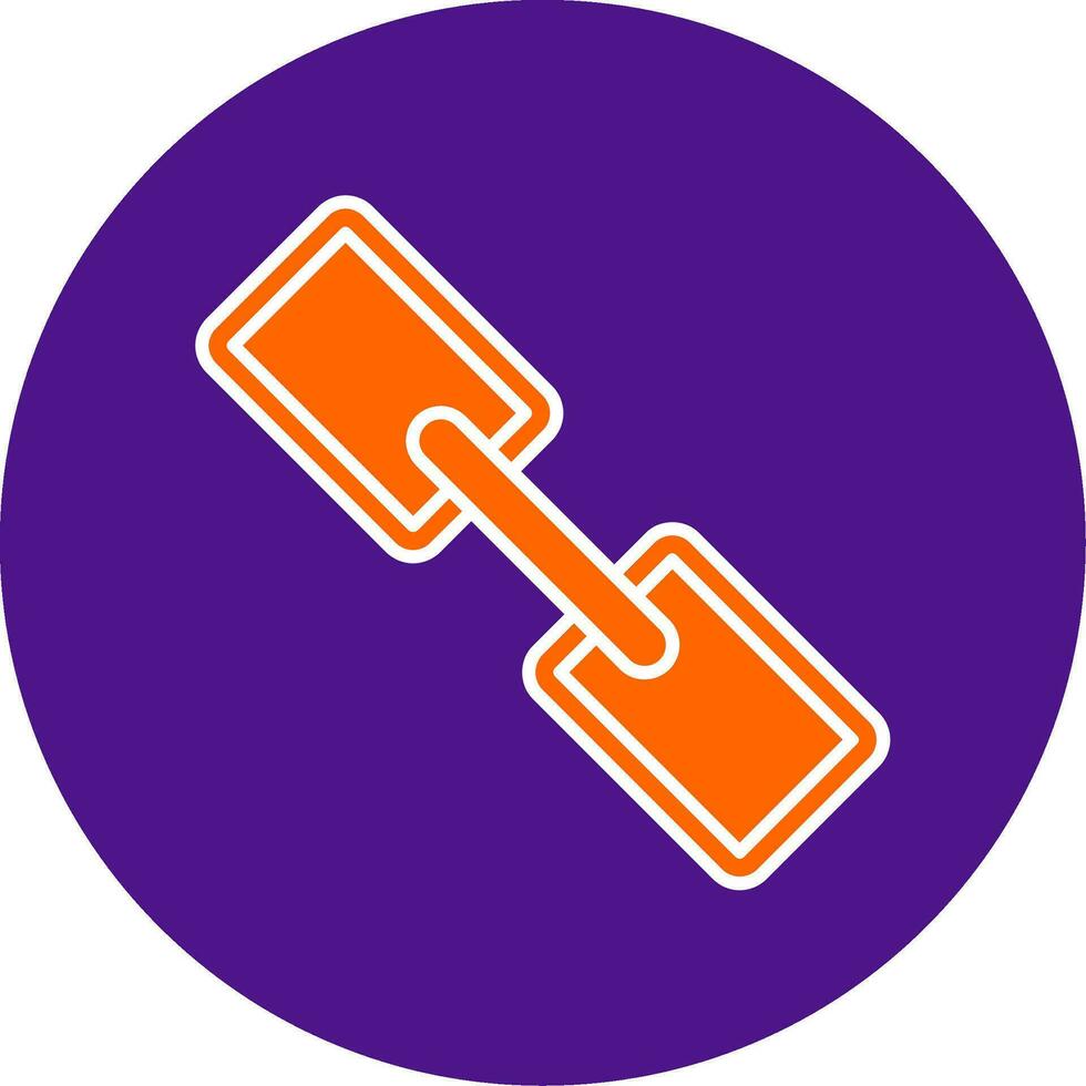 Link Line Filled Circle Icon vector