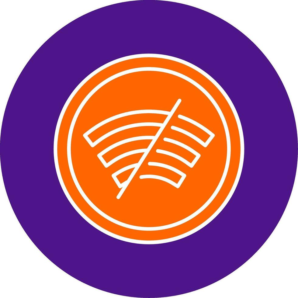 Disconnected Line Filled Circle Icon vector
