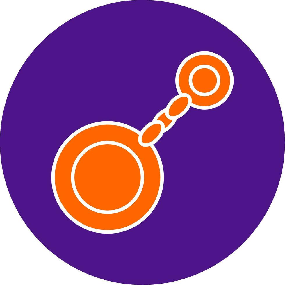 Key Chain Line Filled Circle Icon vector