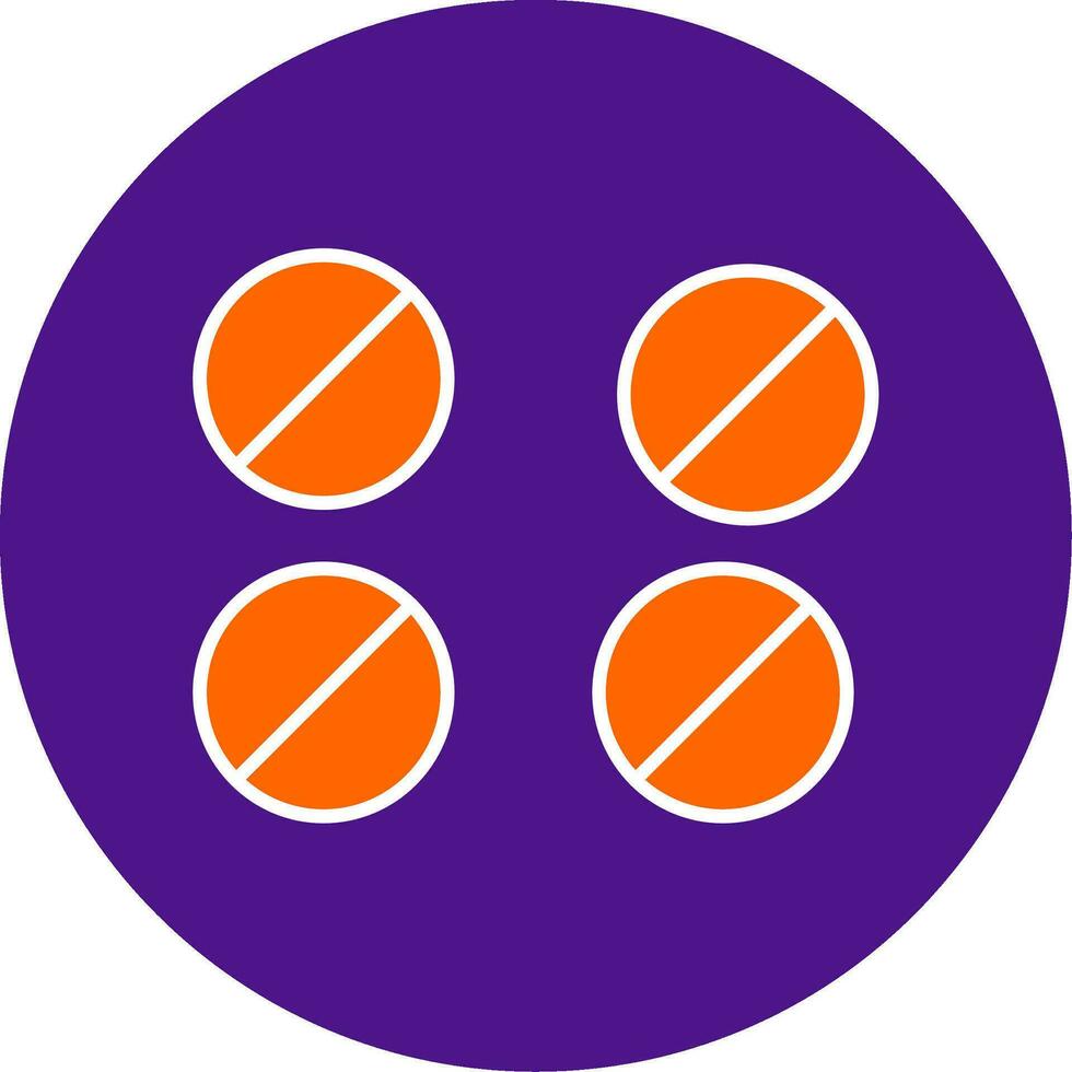 Tablets Line Filled Circle Icon vector