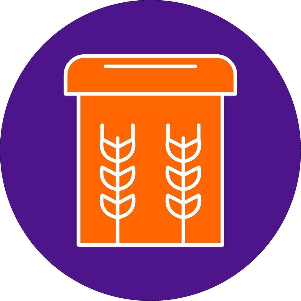 Flour Line Filled Circle Icon vector