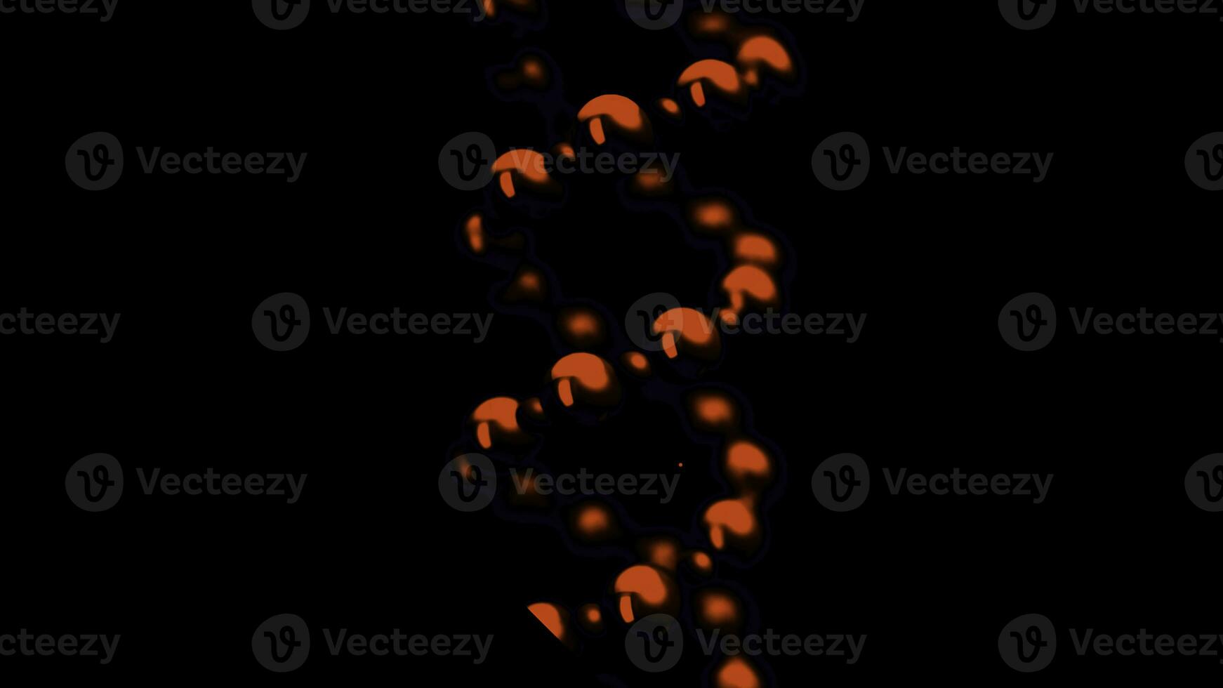 Abstract DNA double helix of dark red color rotating on black background, seamless loop. Animation. Concept of futuristic science and medicine. photo