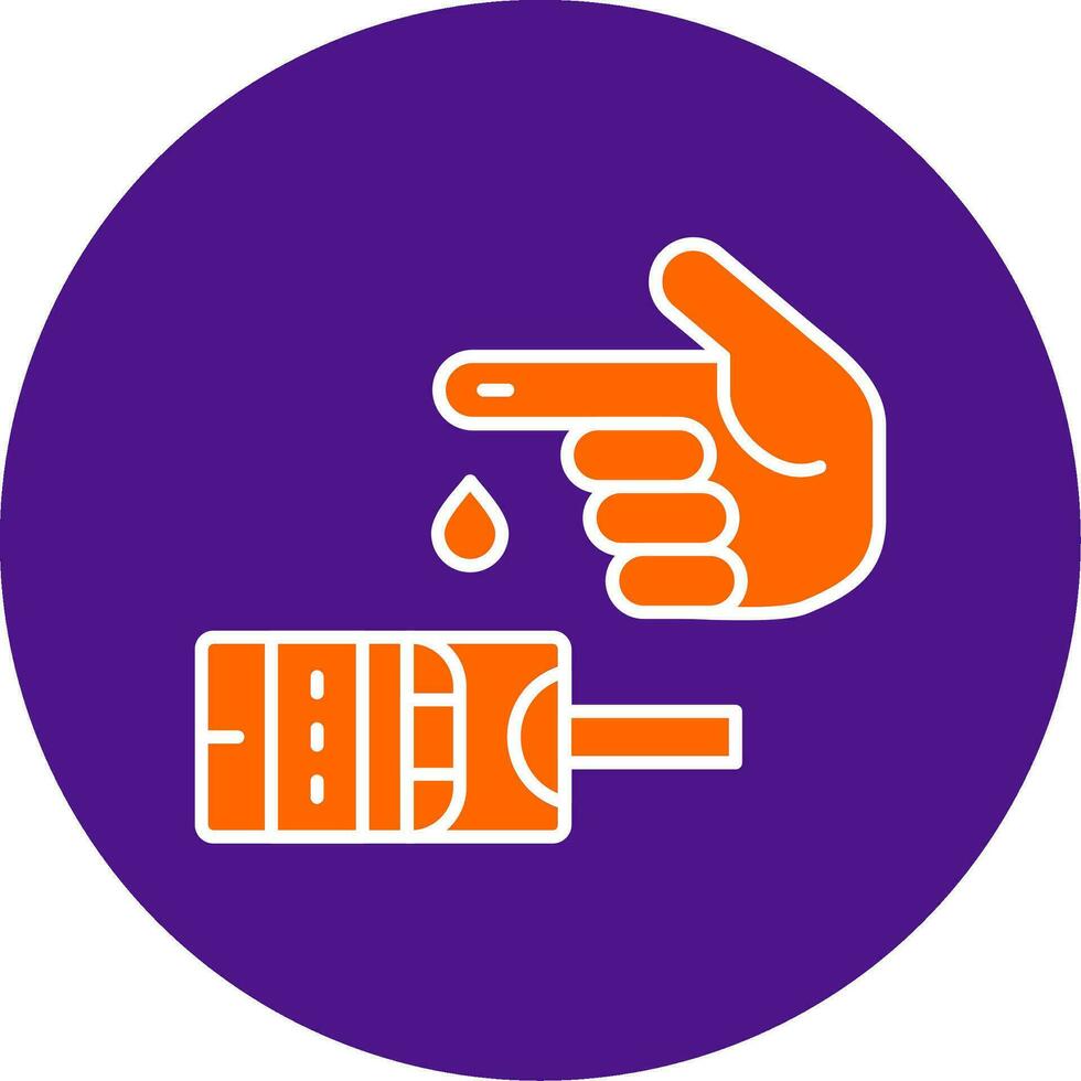 Diabetes Line Filled Circle Icon vector