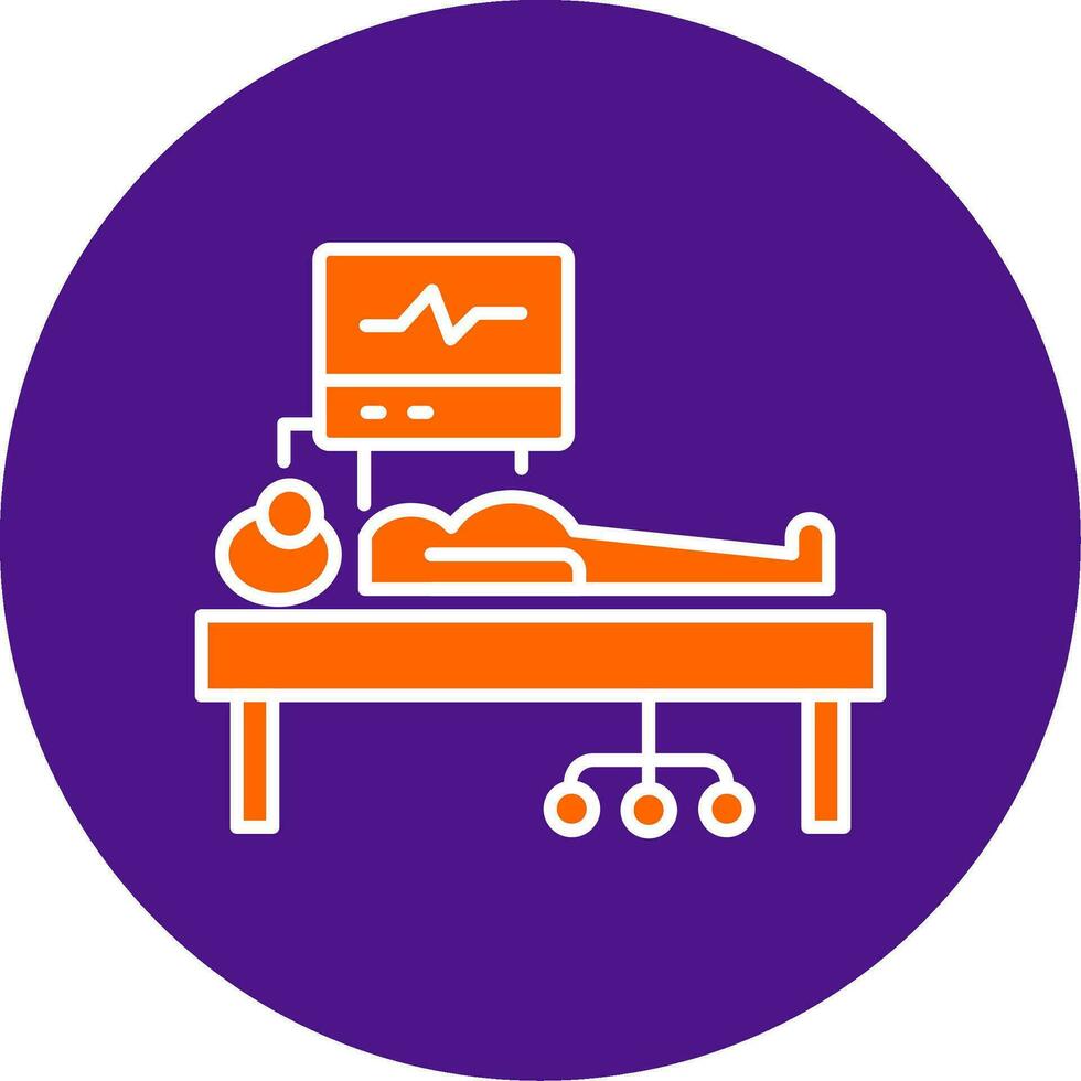 ICU Room Line Filled Circle Icon vector