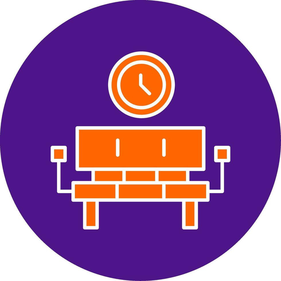 Waiting Room Line Filled Circle Icon vector