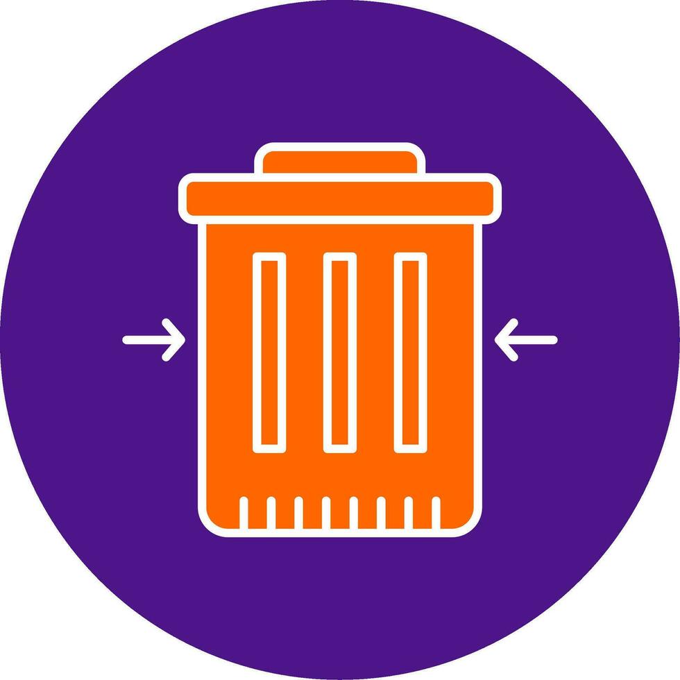 Waste Reduction Line Filled Circle Icon vector