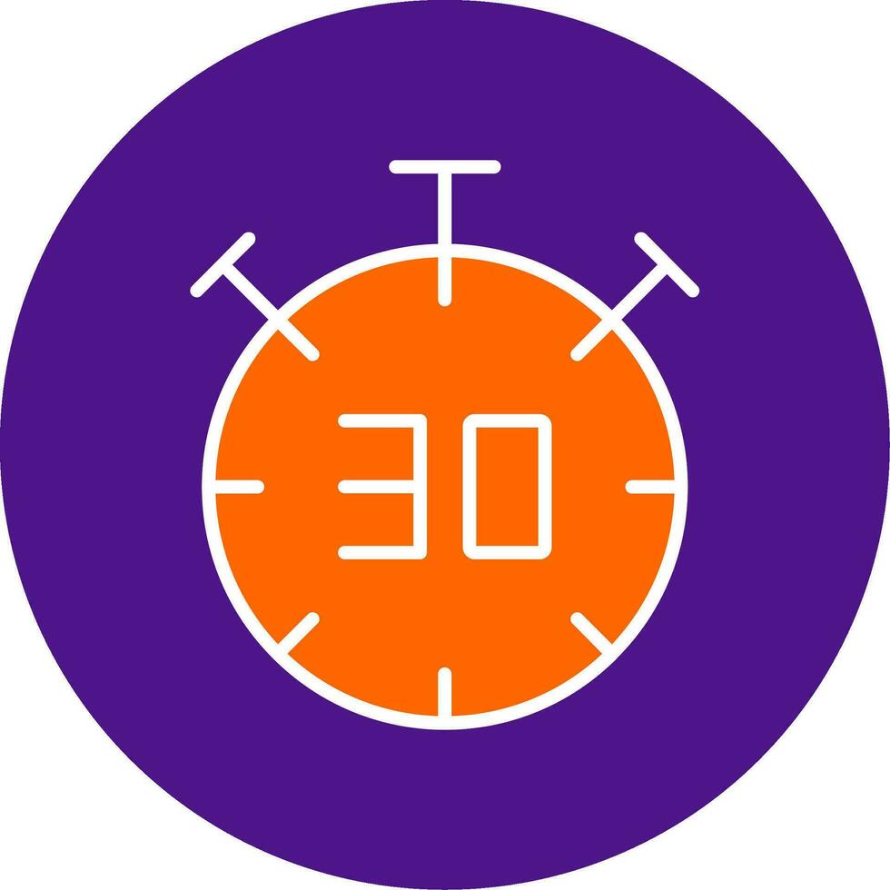 Half Time Line Filled Circle Icon vector