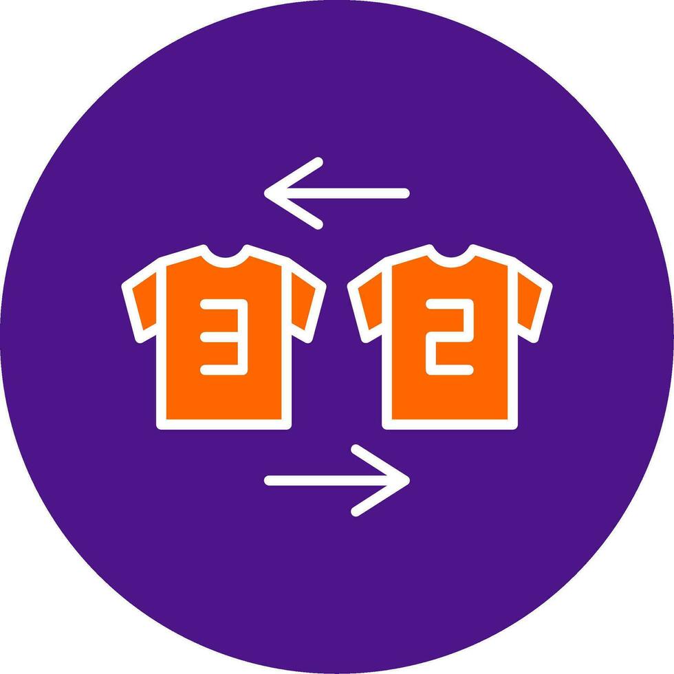 Substitution Line Filled Circle Icon vector