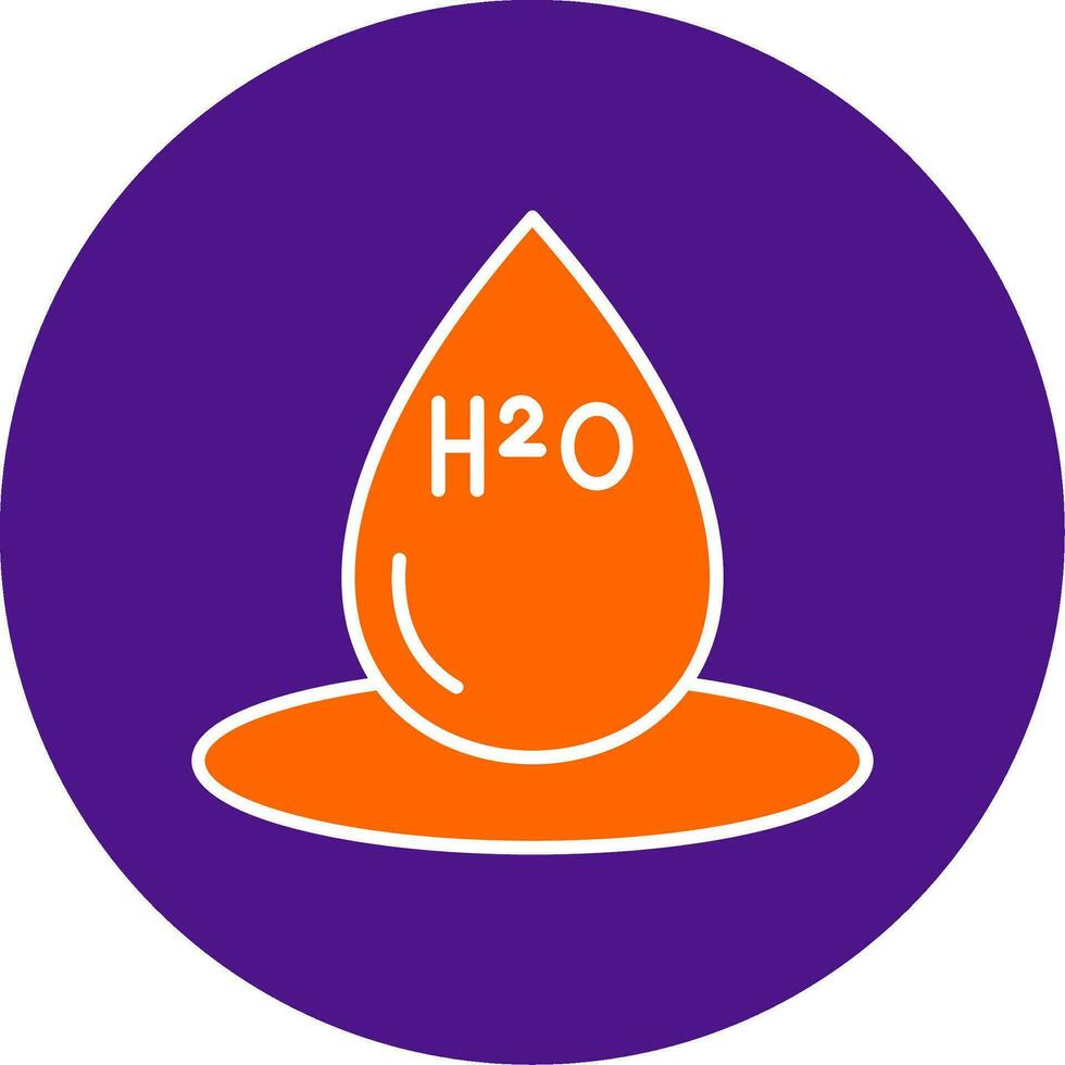 H2o Line Filled Circle Icon vector