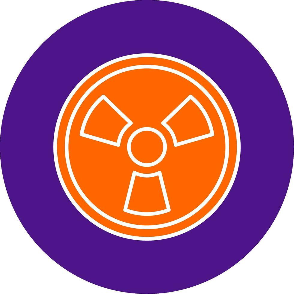Nuclear Line Filled Circle Icon vector
