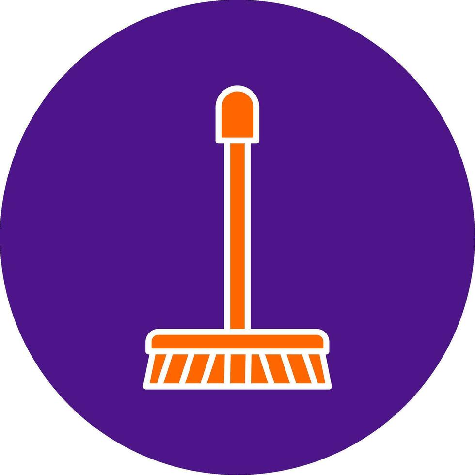Mop Line Filled Circle Icon vector