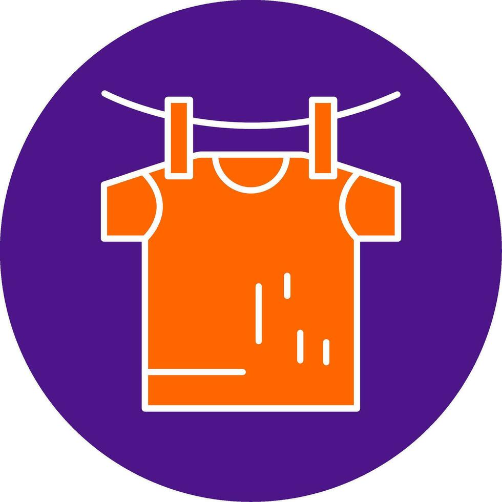 Drying Line Filled Circle Icon vector