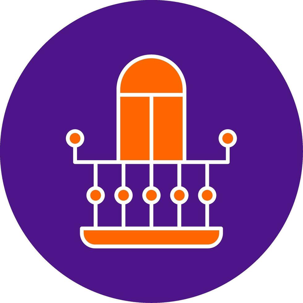 Balcony Line Filled Circle Icon vector