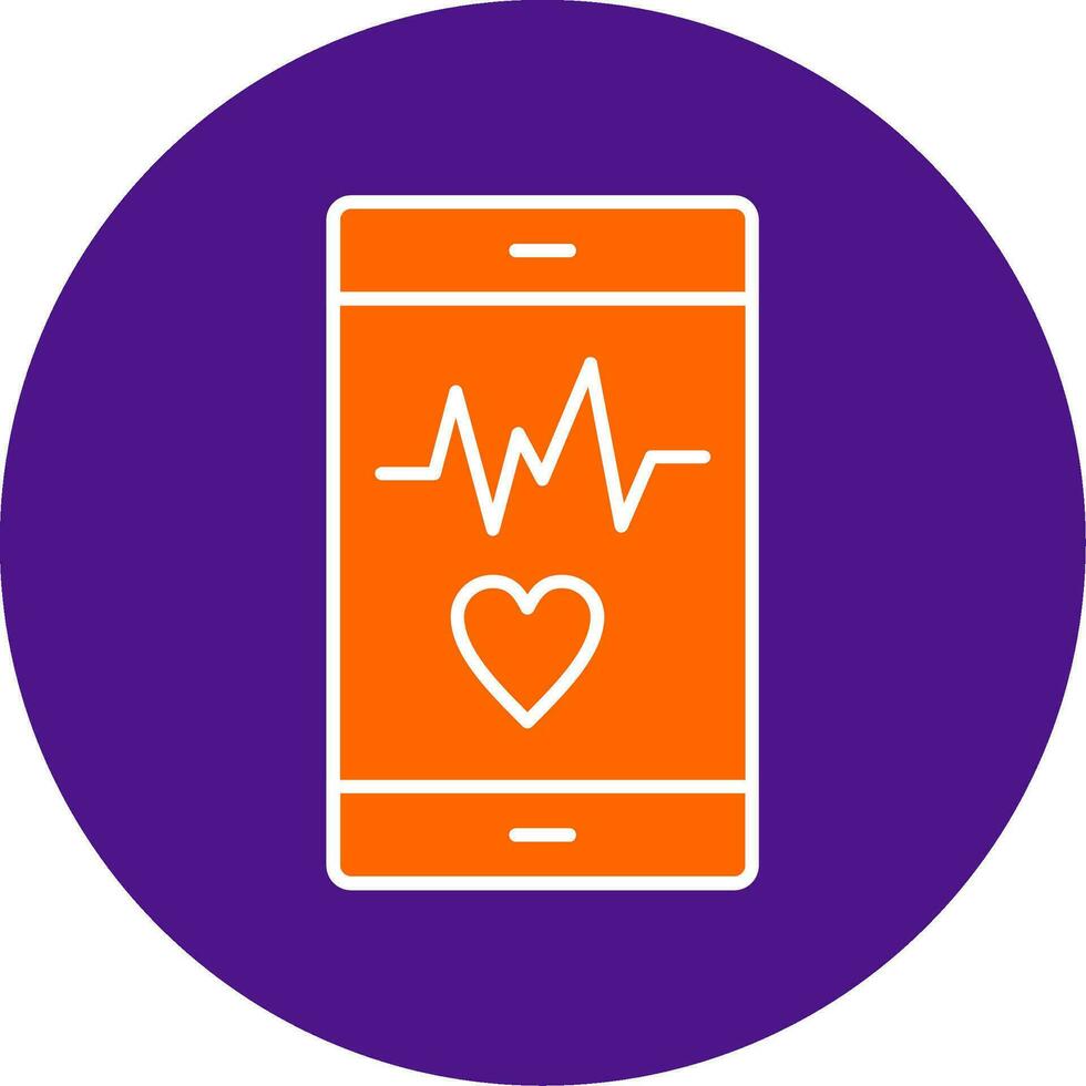 Cellular Phone Line Filled Circle Icon vector