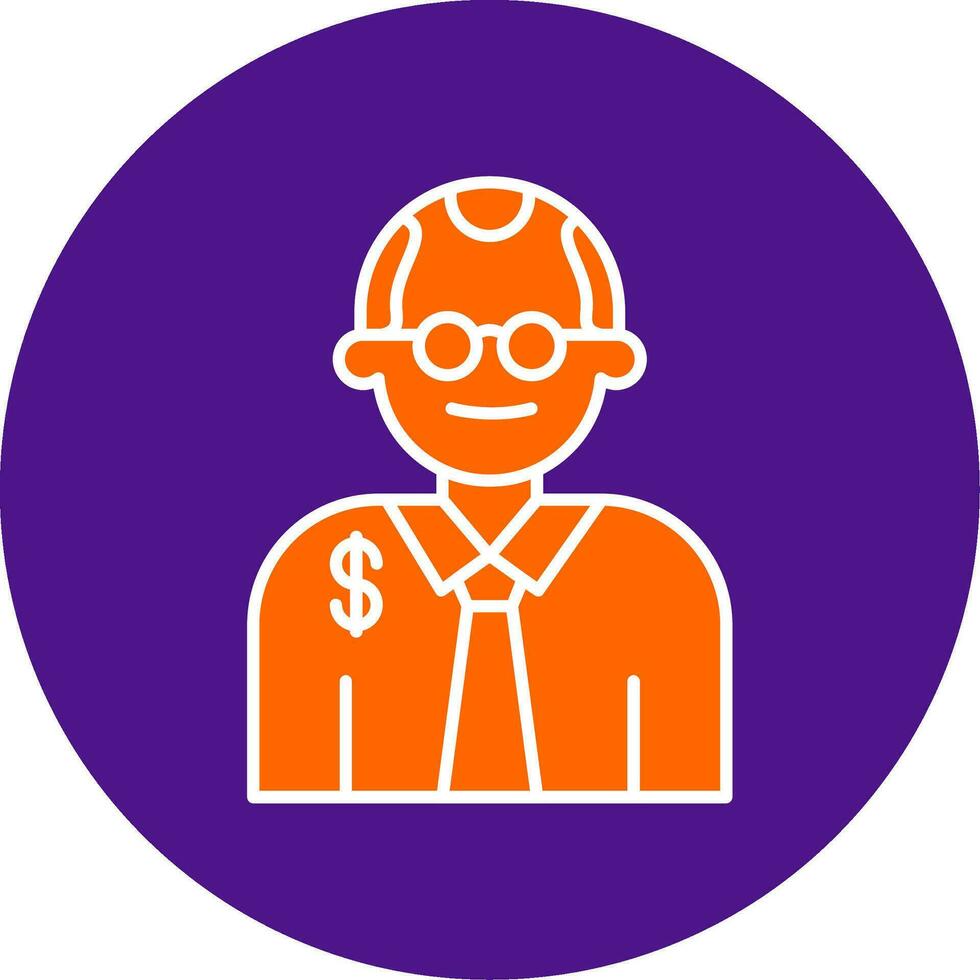 Judge Line Filled Circle Icon vector
