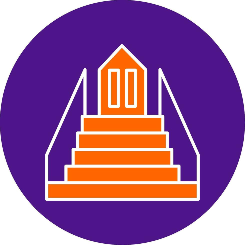 Mimbar Line Filled Circle Icon vector