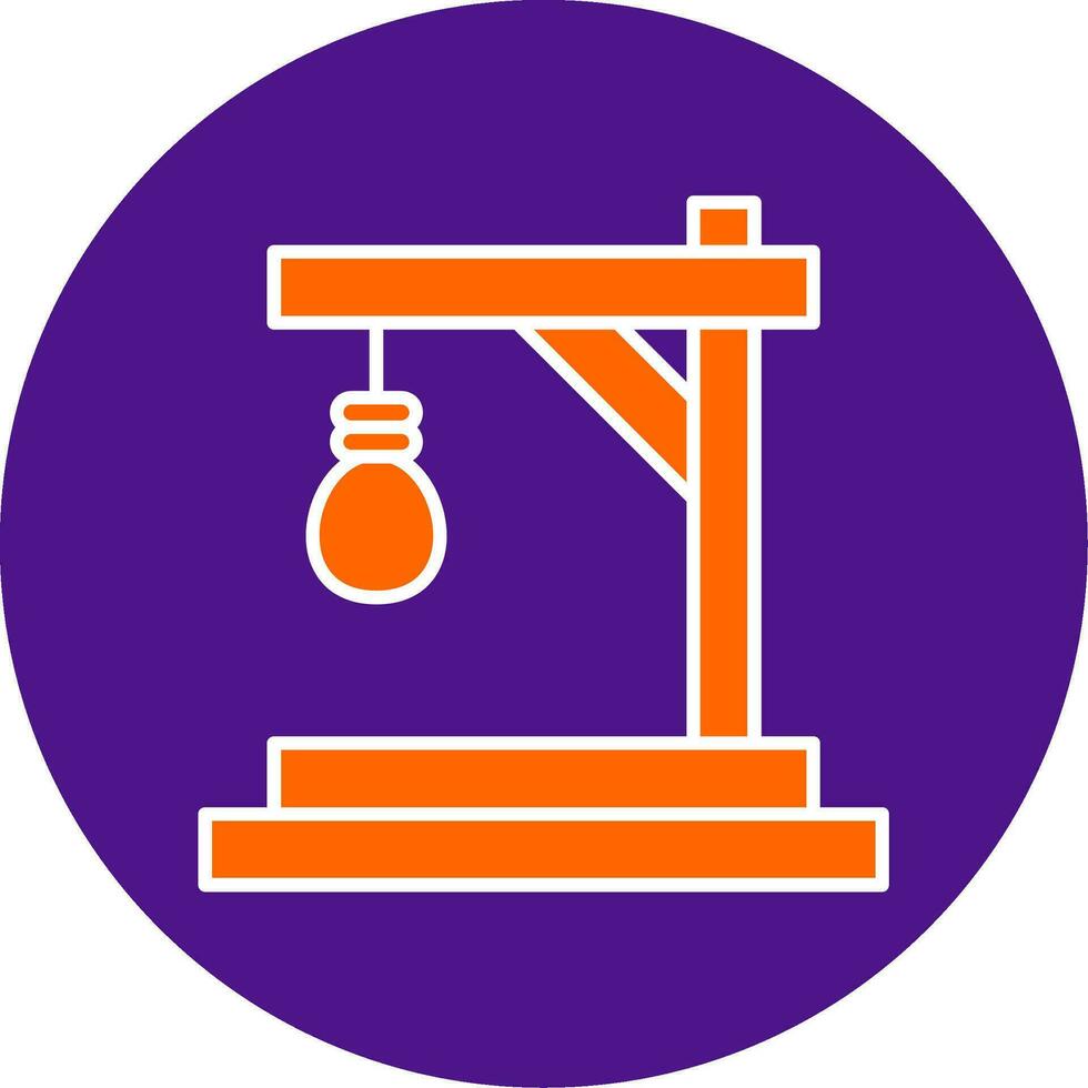 Gallows Line Filled Circle Icon vector