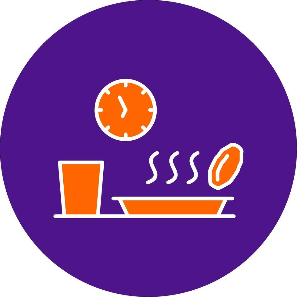 Iftar Line Filled Circle Icon vector