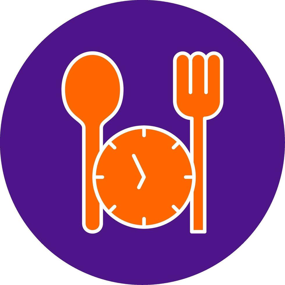Fasting Line Filled Circle Icon vector