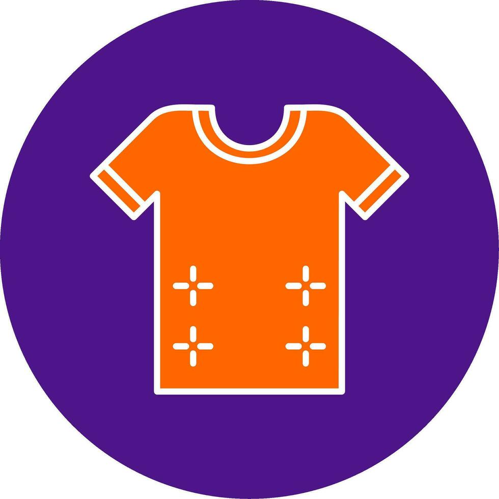 Shirt Line Filled Circle Icon vector