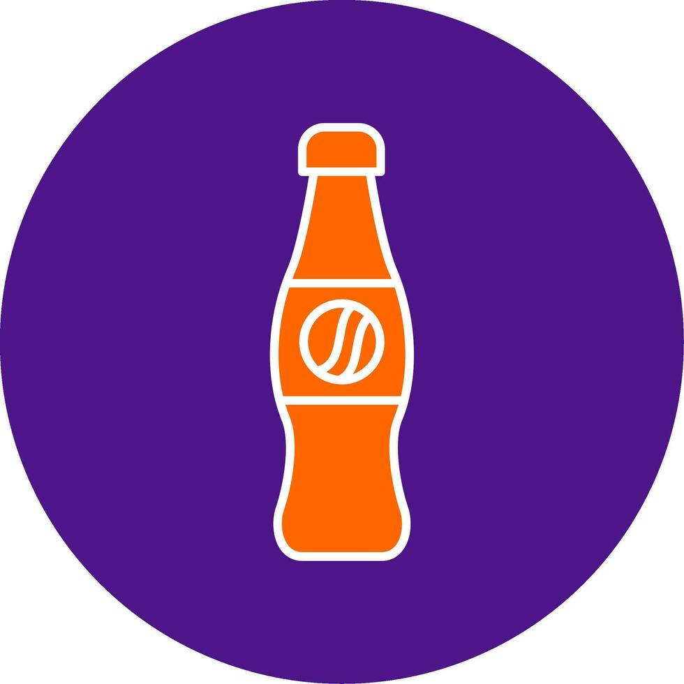 Cola Line Filled Circle Icon vector