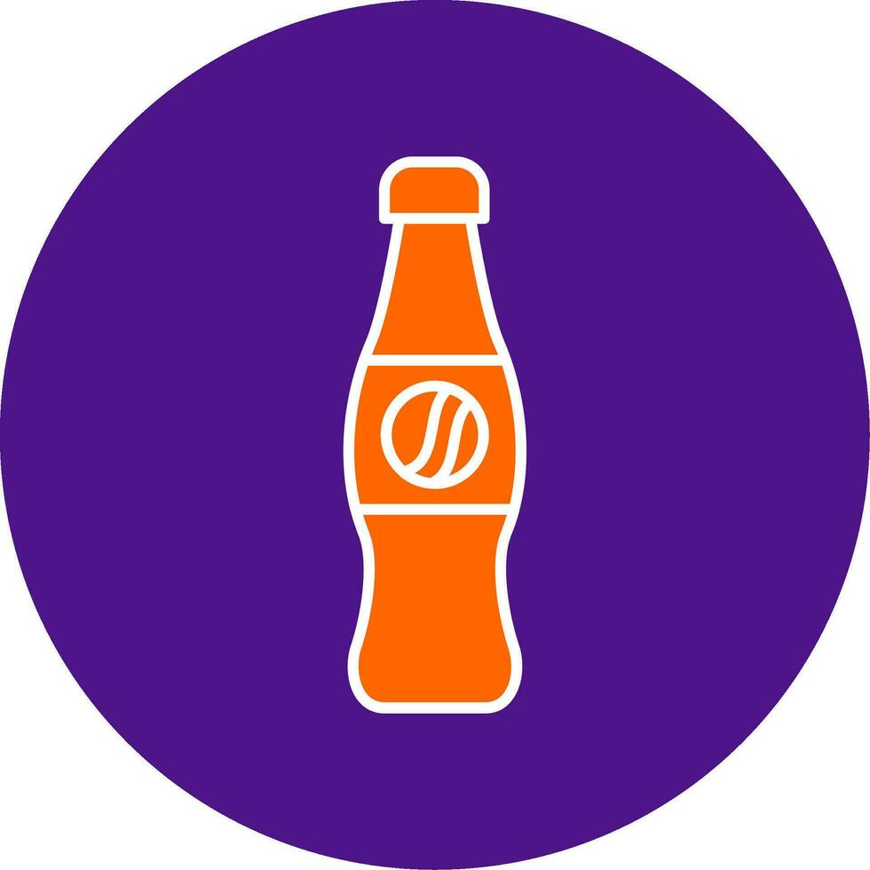 Cola Line Filled Circle Icon vector