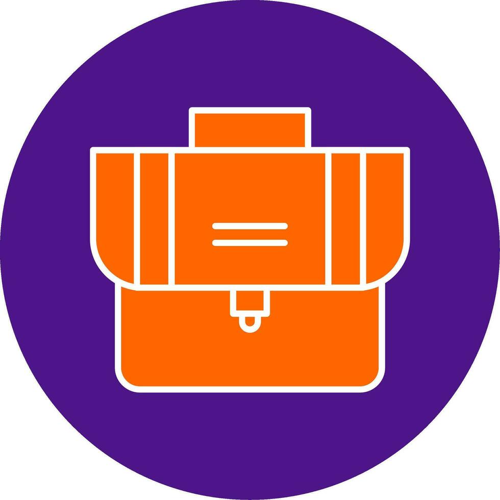 Suitcase Line Filled Circle Icon vector