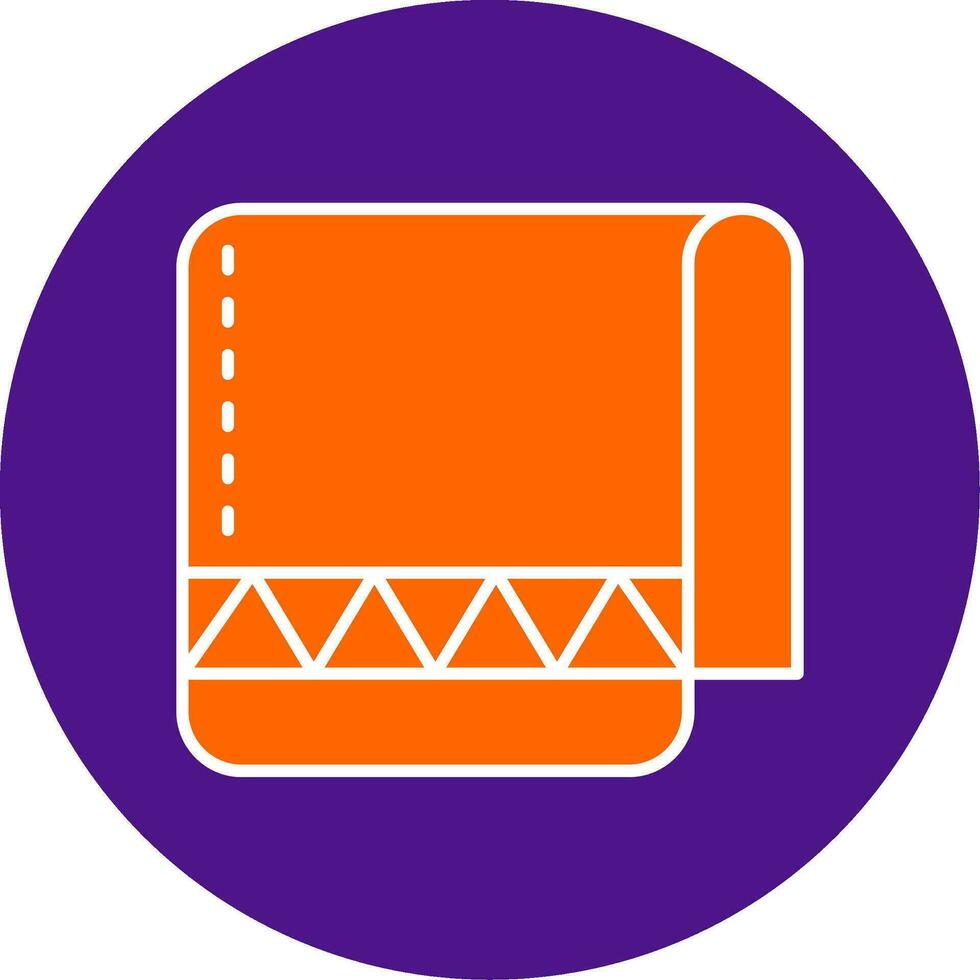 Towel Line Filled Circle Icon vector