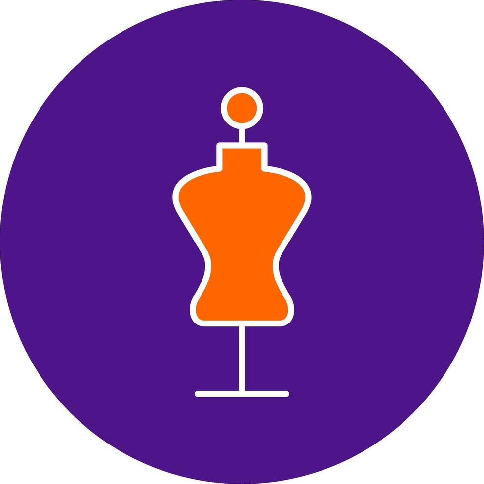 Mannequin Line Filled Circle Icon vector
