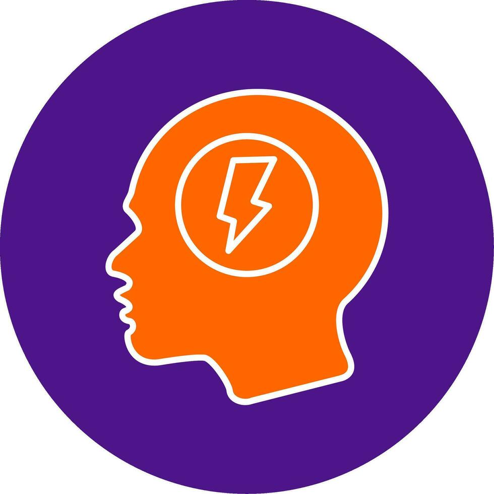 Mental Line Filled Circle Icon vector