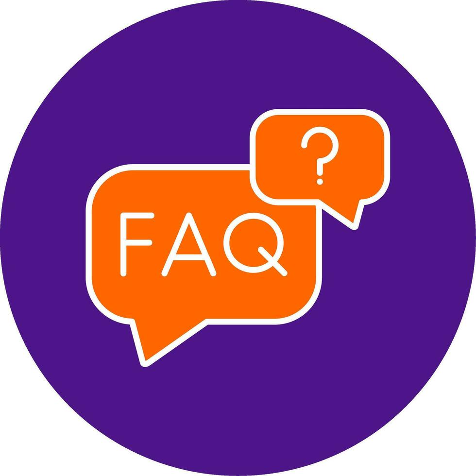 Faq Line Filled Circle Icon vector