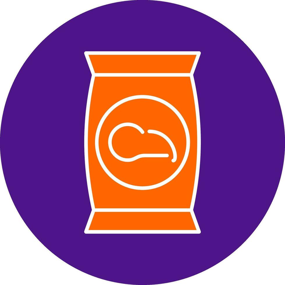 Crisps Line Filled Circle Icon vector