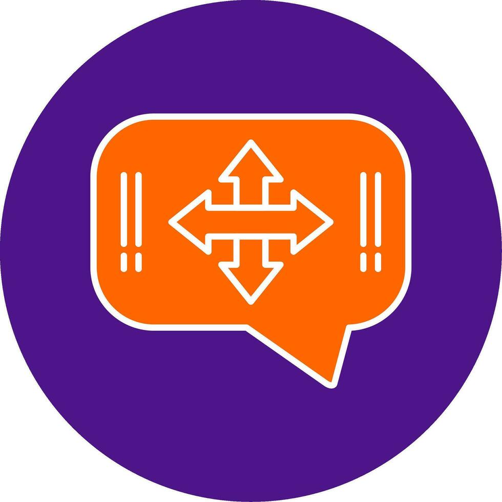 Directional Arrows Line Filled Circle Icon vector