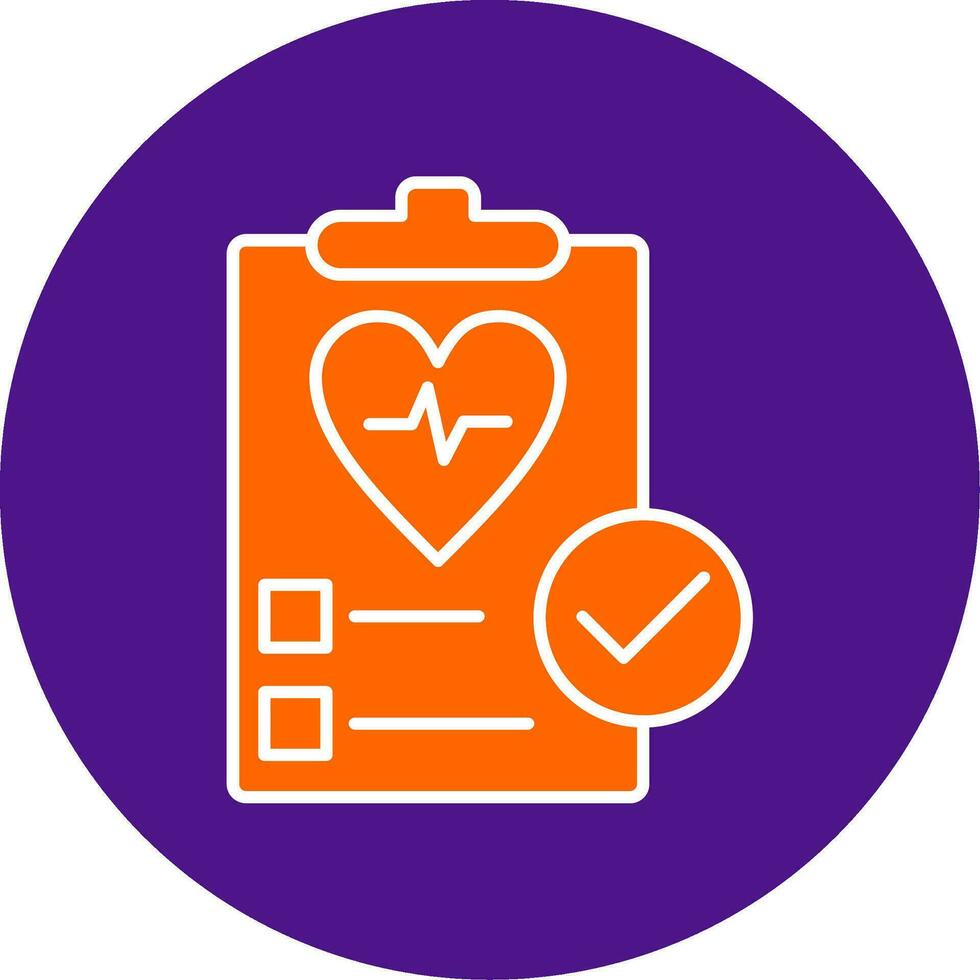 Health Check Line Filled Circle Icon vector