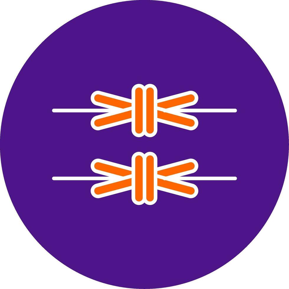 Barbed Wire Line Filled Circle Icon vector
