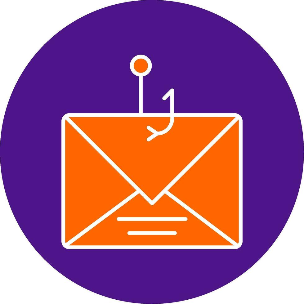 Phishing Line Filled Circle Icon vector