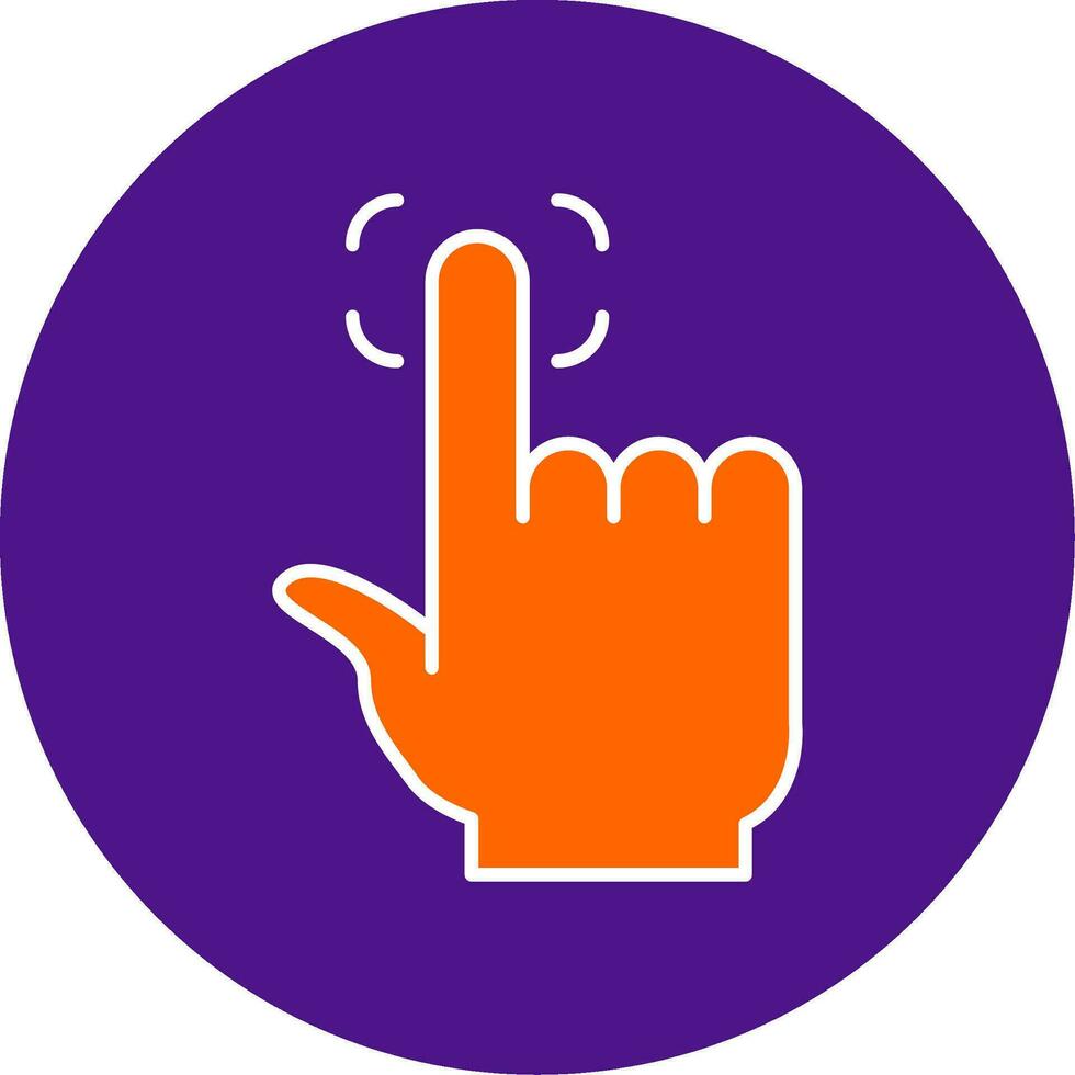 Finger Print Line Filled Circle Icon vector