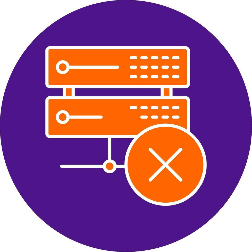 Delete Data Line Filled Circle Icon vector